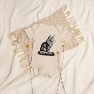 Maine coon: Body en coton bio bébé