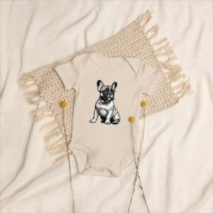 Bouledogue français: Body en coton bio bébé
